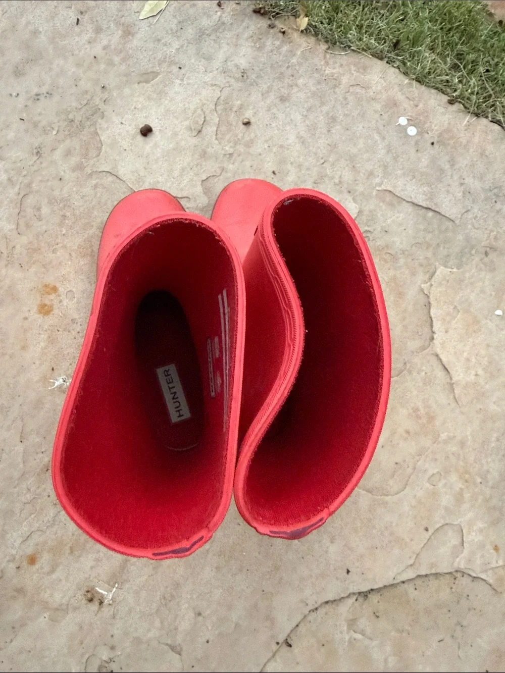 Hunter Kids Red Waterproof Rain Boots - Classic Pull-On Wellies